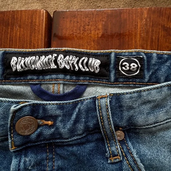 Billionaire Boys Club Moon Trail Jeans Mens 38x32 Blue Excellent Distressed